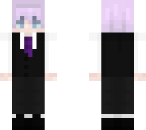 suit with purple tie