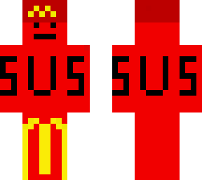 sussy mcdonalds red imposter man