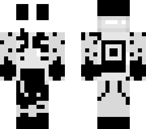 black and white enderman