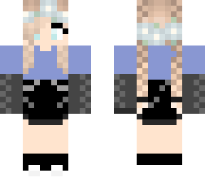 blonde blue eyed wolf girl with flower crown 2