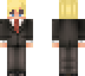 blonde in suit