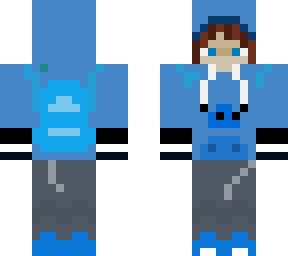 blue hoodie boy