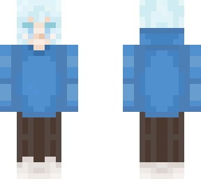 blue kid with white hair