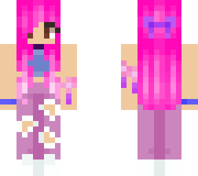 cute neon pink cotton candy girl