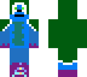 cyan & blue furry armored with robe (dog)