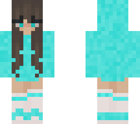 cyan hoodie girl