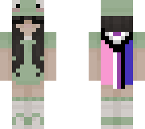 frog girl w/ ace/genderfluid cape