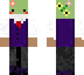 frog in suit with flowers