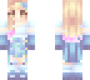 girl with pink tips