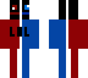 Half Blue Half Red | Minecraft Skin