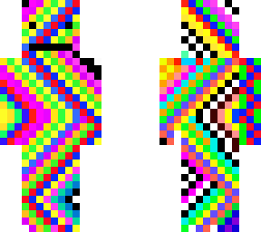 the original minecraft rainbow skin