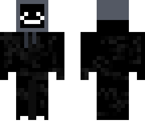 black hoodie tvhead with black gloves