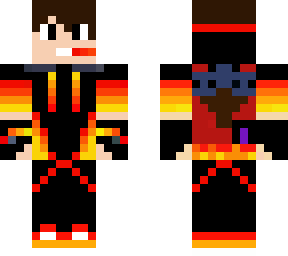 blue end gamer boy and red nether gamer boy