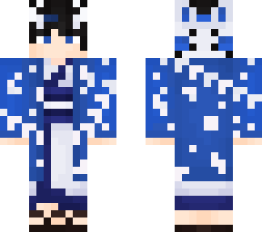 blue fox kimono