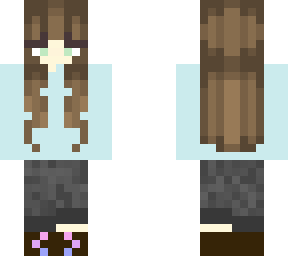Blue hoodie girl | Minecraft Skin
