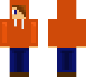 boy with orange hoodie