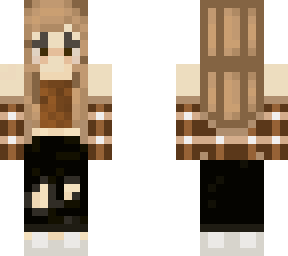brown flannel soft girl