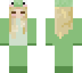 girl in frog suit