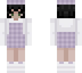 girl with purple beret and dress