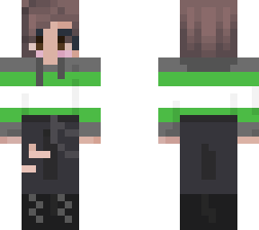 gray and green hoodie