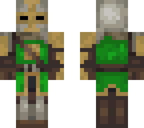 green golden armor knight