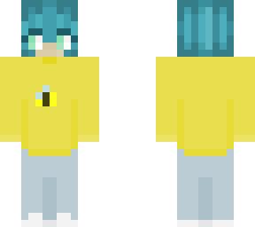 person with a bee sweater