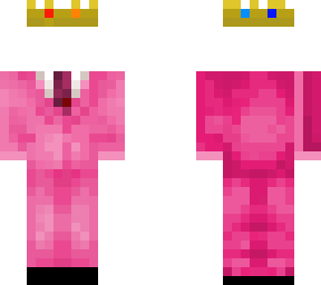 pink suit and crown