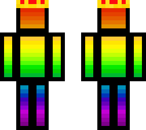 rainbow fade with crown
