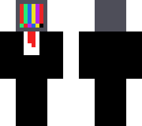 tv in a suit