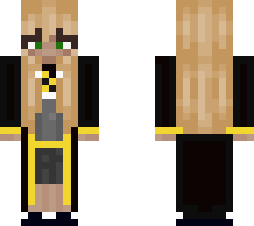 blonde girl hufflepuff robes