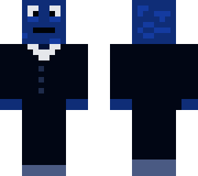 blue guy in a suite