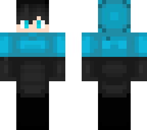 bluee and black hoodue