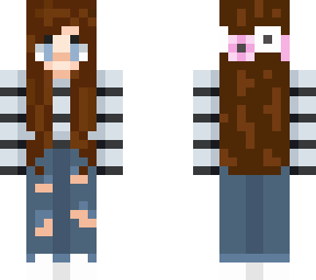 brown hair blue eyes pink flowers