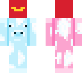 cotton candy cow holding mcdonald's happy meal