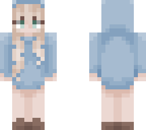 cute blue hoodie girl