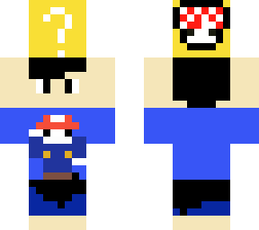 eu (segurando um bloco do mario