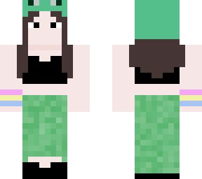 frog hat pan girl