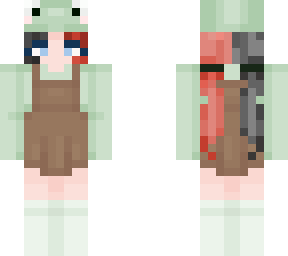 frog hat with overalls