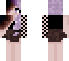 girl turning into and enderman