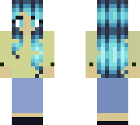 girl with blue hair