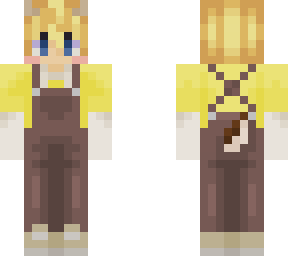 just my skin with overalls