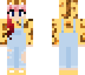 pink hair giraffe girl