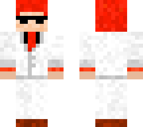 red boy in white suit