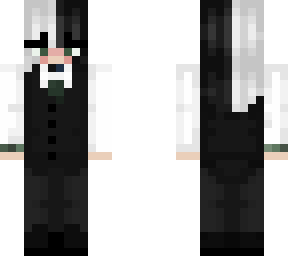 split dyed girl in suit