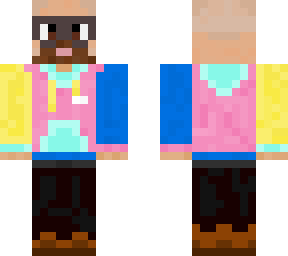 bald in sidemen pink, yellow, blue hoodie sdmn