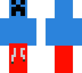 blue creeper in swimming trunks