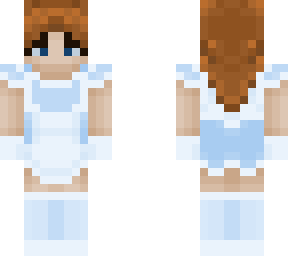 bright blue maid dress