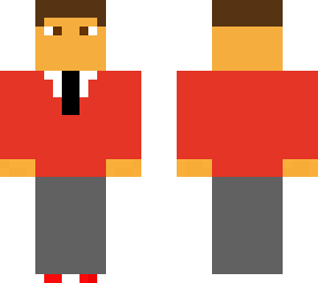 business man (red clothes + red shoes)