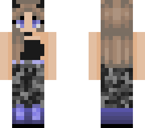 grey and purple demon girl
