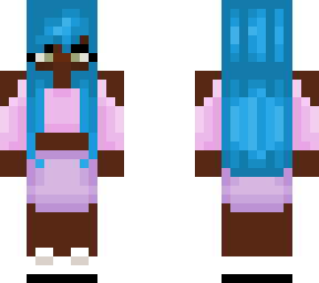 pastel poc girl blue hair